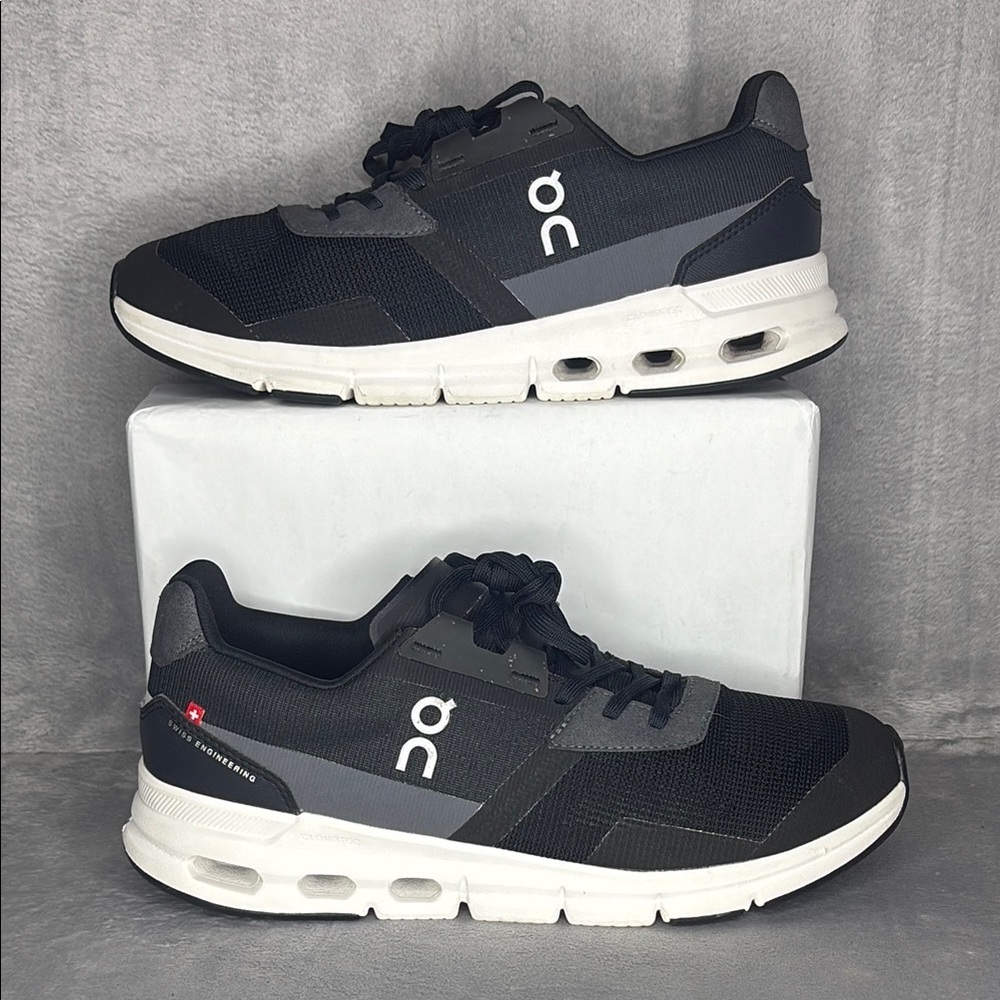 On Clouds  Black and Gray Sneakers